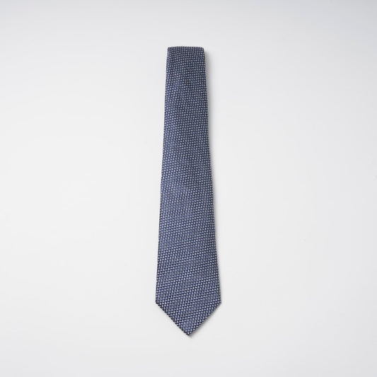 【ネクタイ】EMPORIO ARMANI｜マイクロパターン ダークネイビー 紺
