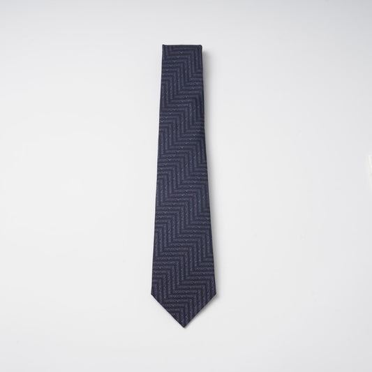 【ネクタイ】EMPORIO ARMANI｜ロゴデザイン ミッドナイトネイビー 紺
