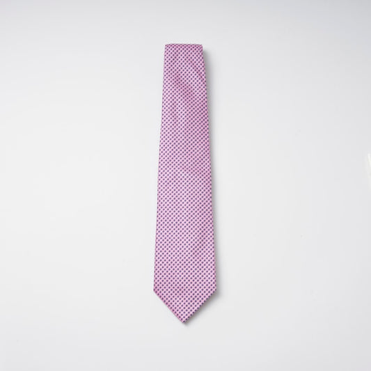 【ネクタイ】EMPORIO ARMANI｜マイクロパターン ピンク