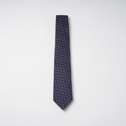 【ネクタイ】EMPORIO ARMANI｜ジオメトリックパターン ネイビー 紺