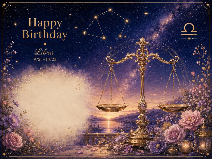 9月 天秤座 Libra バースデーメッセージカード