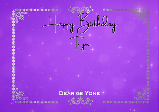 【メッセージカード】 2月の誕生石、アメジストの煌めき ｜ 誕生日 お祝い 2月 バースデーカード 無料印字サービス