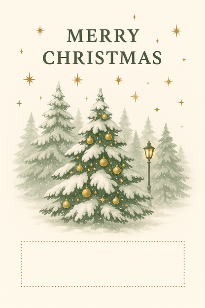 【クリスマス メッセージカード】12月限定  聖夜の森の静寂｜クリスマスに想いを添える無料サービス