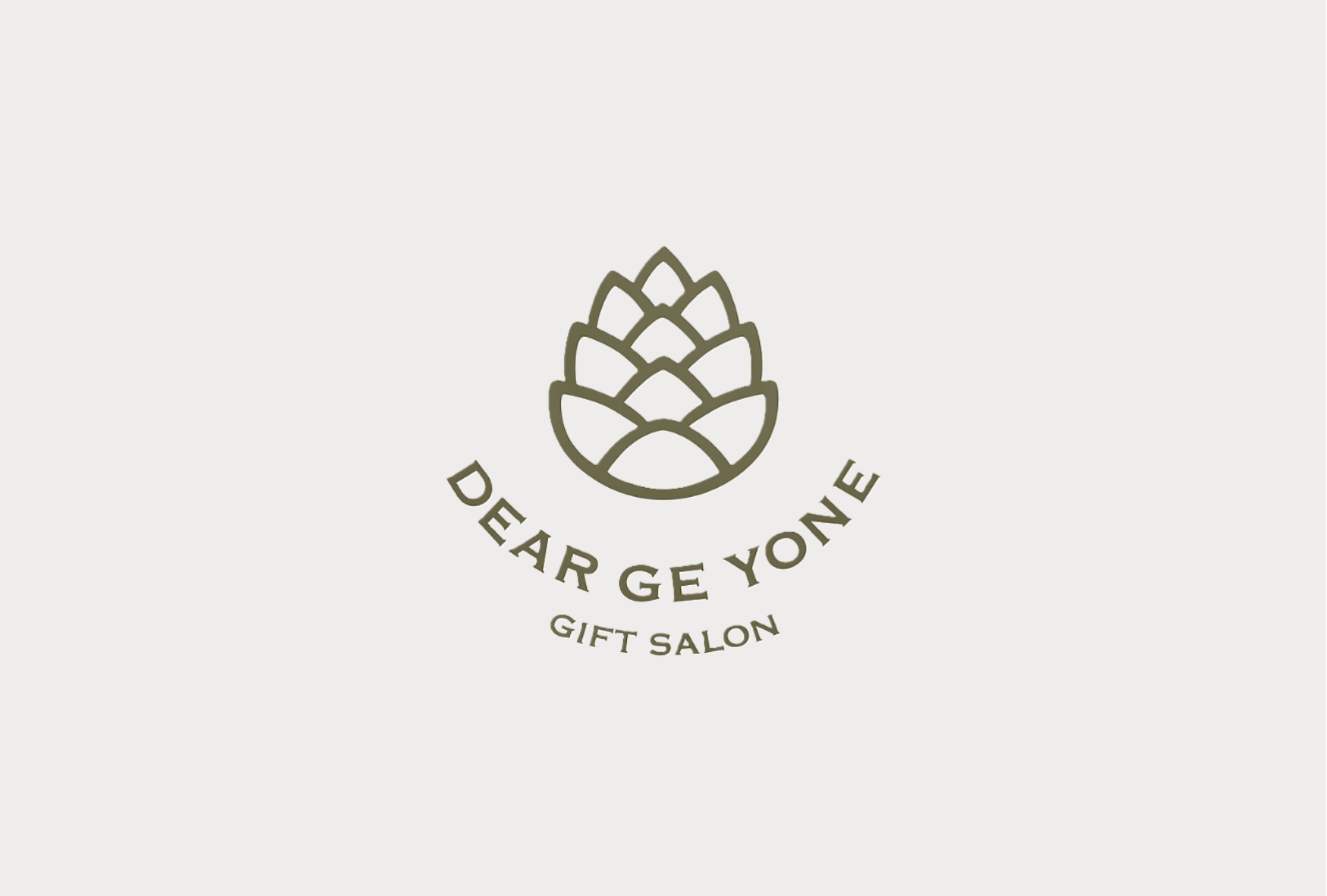 メッセージカード 松ぼっくりモチーフ