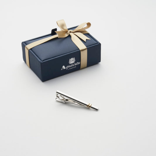 【タイバー 】Aquascutum｜ゴールドライン入り 無料純正ギフトパッケージ