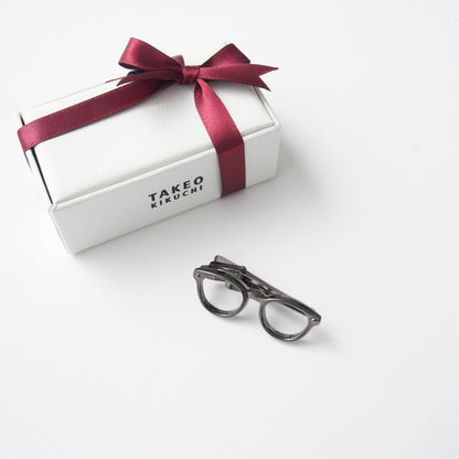 タイバー タケオキクチ メガネモチーフ 黒 ギフトボックス