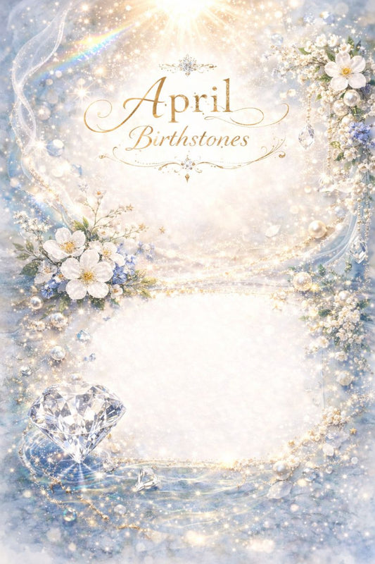 【メッセージカード】4月誕生石 ダイヤモンド｜4月生まれの男性へ｜無料印字サービス