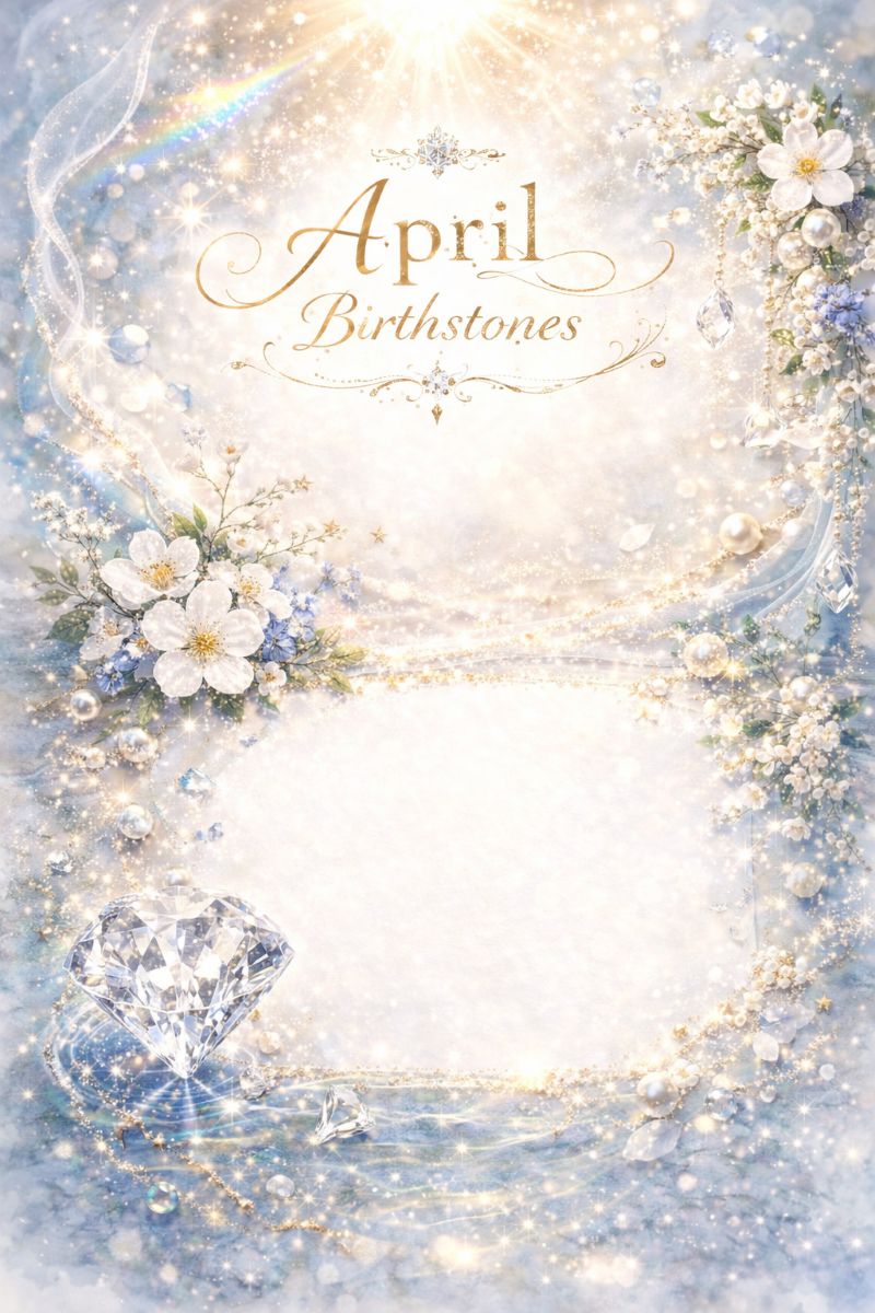 4月生まれ 男性 誕生日 メッセージカード ダイヤモンド 誕生石 メンズギフト 無料印字サービス