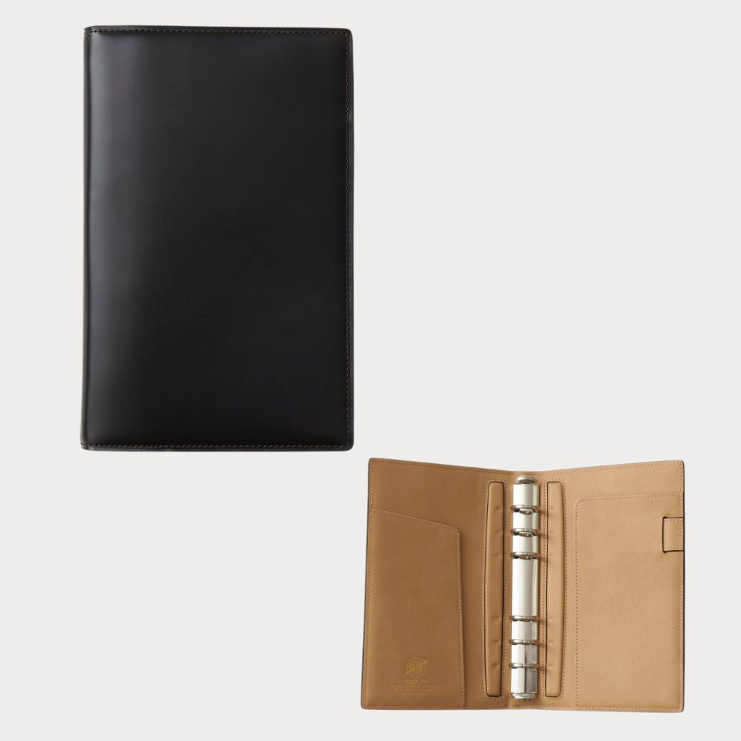 【手帳】BRELIO ATLANTIC LABEL（ブレイリオアトランティックレーベル）｜Personal Organizer 20mm Cordovan チョコ ベージュ