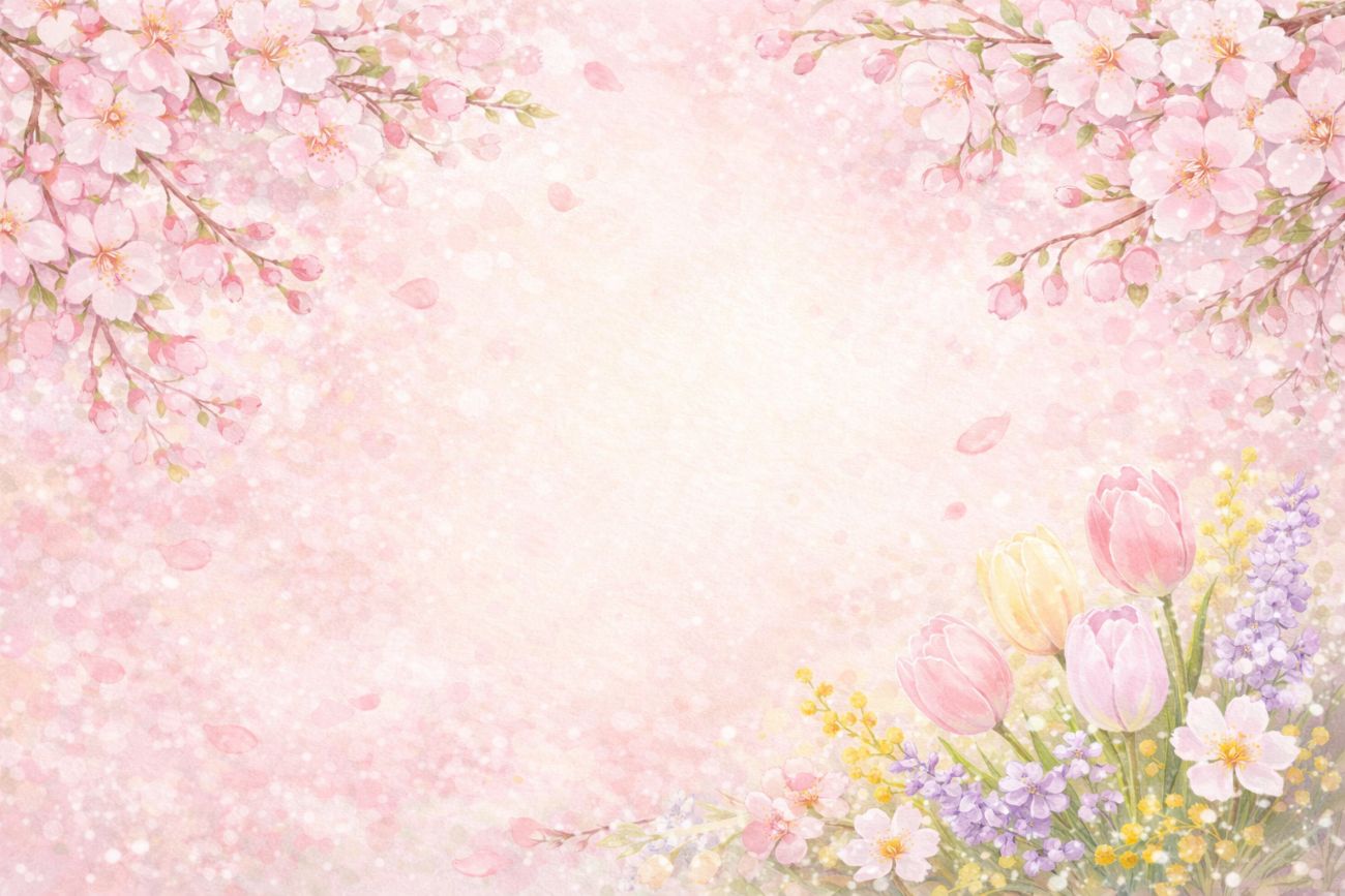 【メッセージカード】4月 季節の彩り さくら｜4月のメンズギフトに添える｜無料印字サービス