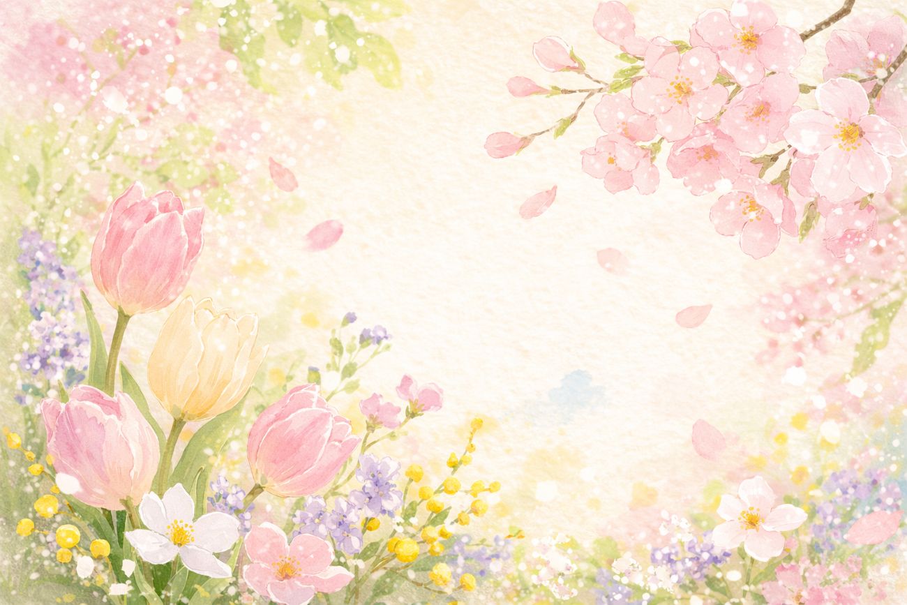 【メッセージカード】4月 季節の彩り①｜4月のメンズギフトに添える｜無料印字サービス