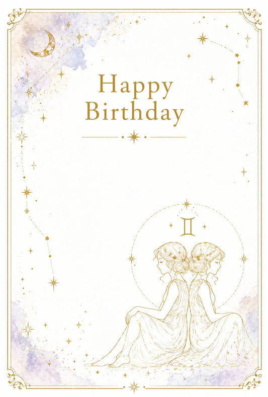 【メッセージカード】5月誕生日の大切な男性へ｜双子座