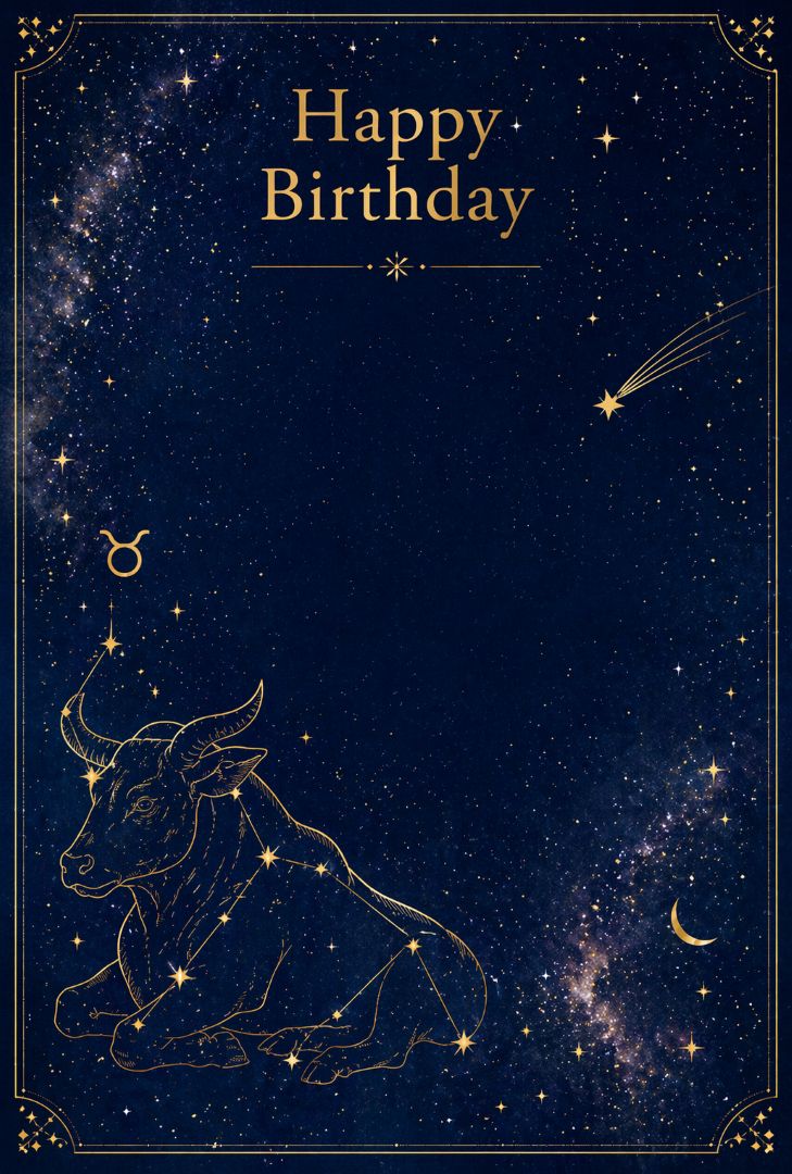 【メッセージカード】5月誕生日の大切な男性へ｜牡牛座