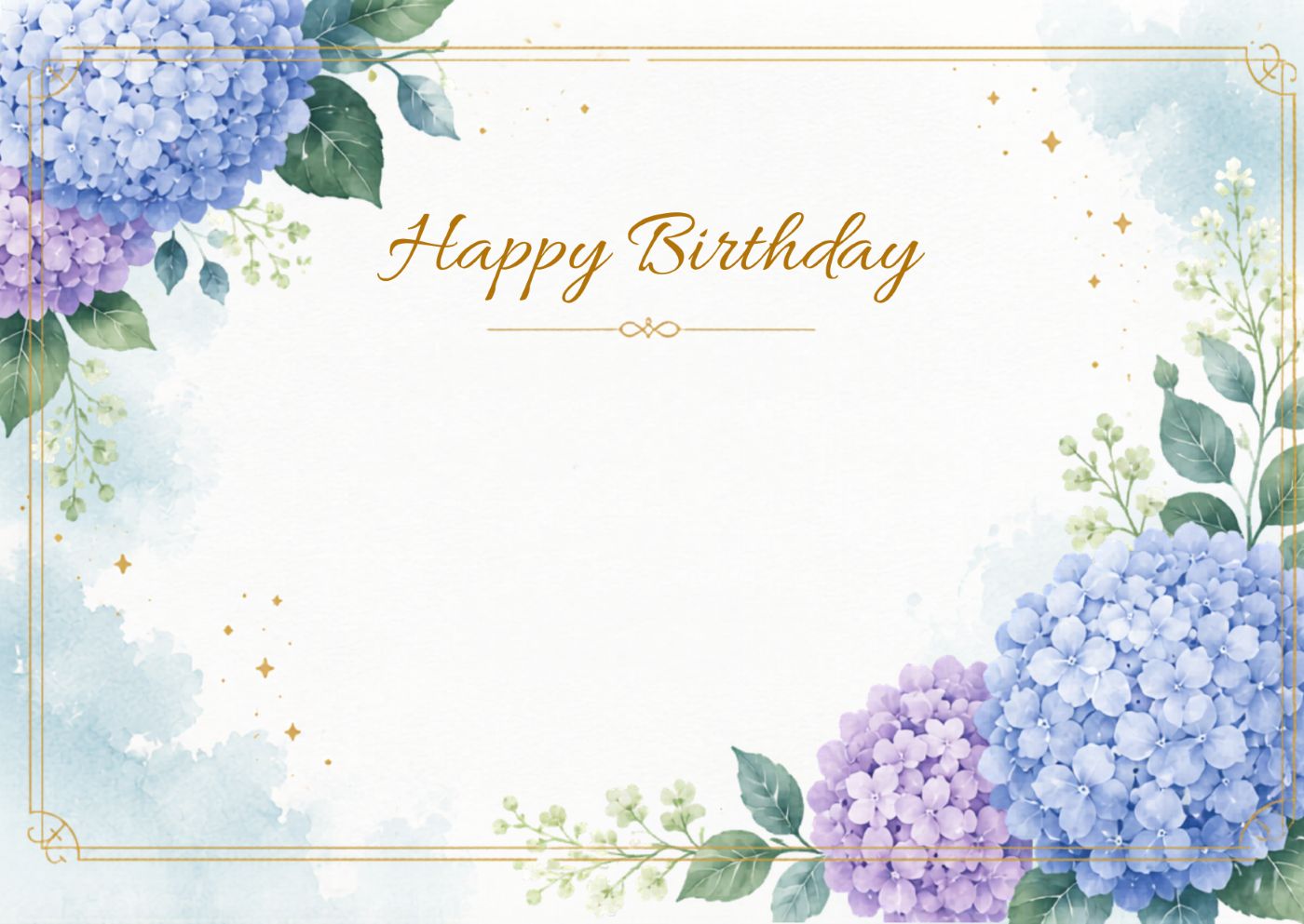 【メッセージカード】6月誕生日 大切な男性への贈りもの｜紫陽花