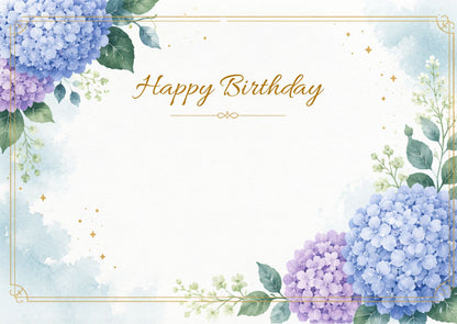 【メッセージカード】6月誕生日 大切な男性への贈りもの｜紫陽花