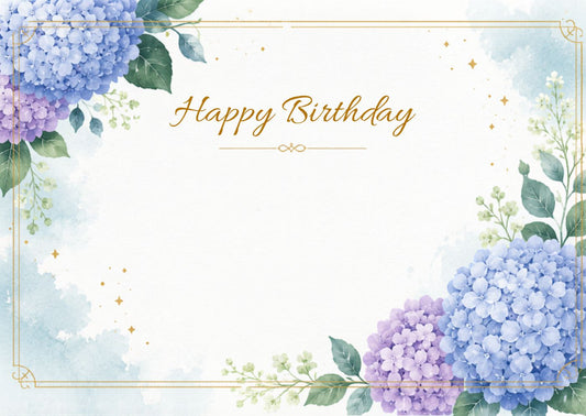 【メッセージカード】6月誕生日 大切な男性への贈りもの｜紫陽花