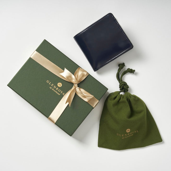 GLENROYAL 二つ折り財布 ブライドルレザー メンズギフト 父の日 高級レザー