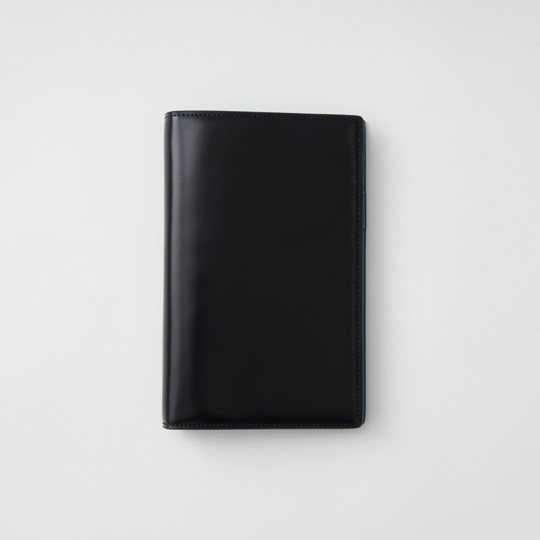 【手帳】BRELIO ATLANTIC LABEL（ブレイリオアトランティックレーベル）｜Personal Organizer 20mm Cordovan 黒ブラック ターコイズ