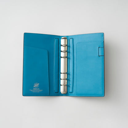 【手帳】BRELIO ATLANTIC LABEL（ブレイリオアトランティックレーベル）｜Personal Organizer 20mm Cordovan 黒ブラック ターコイズ