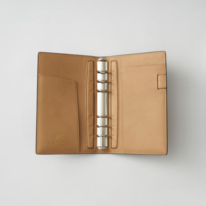 【手帳】BRELIO ATLANTIC LABEL（ブレイリオアトランティックレーベル）｜Personal Organizer 20mm Cordovan 黒ブラック ベージュ