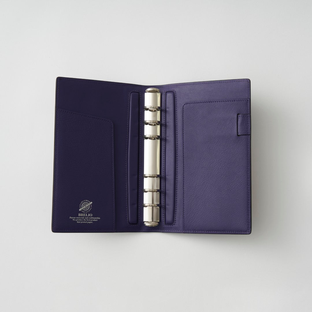【手帳】BRELIO ATLANTIC LABEL（ブレイリオアトランティックレーベル）｜Personal Organizer 20mm Cordovan 黒ブラック パープル