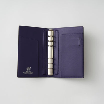 【手帳】BRELIO ATLANTIC LABEL（ブレイリオアトランティックレーベル）｜Personal Organizer 20mm Cordovan 黒ブラック パープル