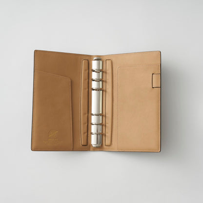 【手帳】BRELIO ATLANTIC LABEL（ブレイリオアトランティックレーベル）｜Personal Organizer 20mm Cordovan チョコ ベージュ