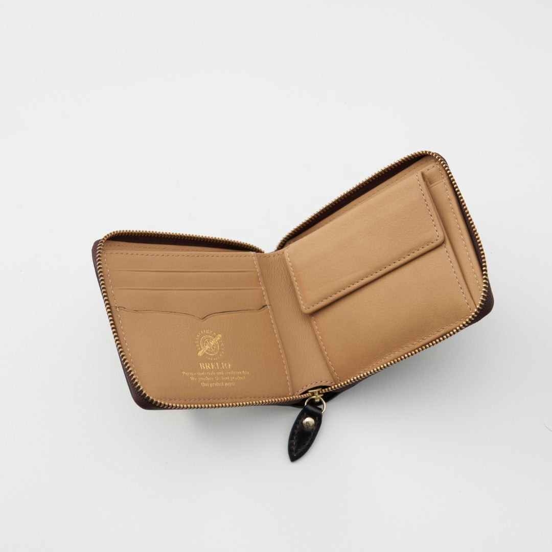 BRELIO ROUND ZIP WALLET CORDVAN