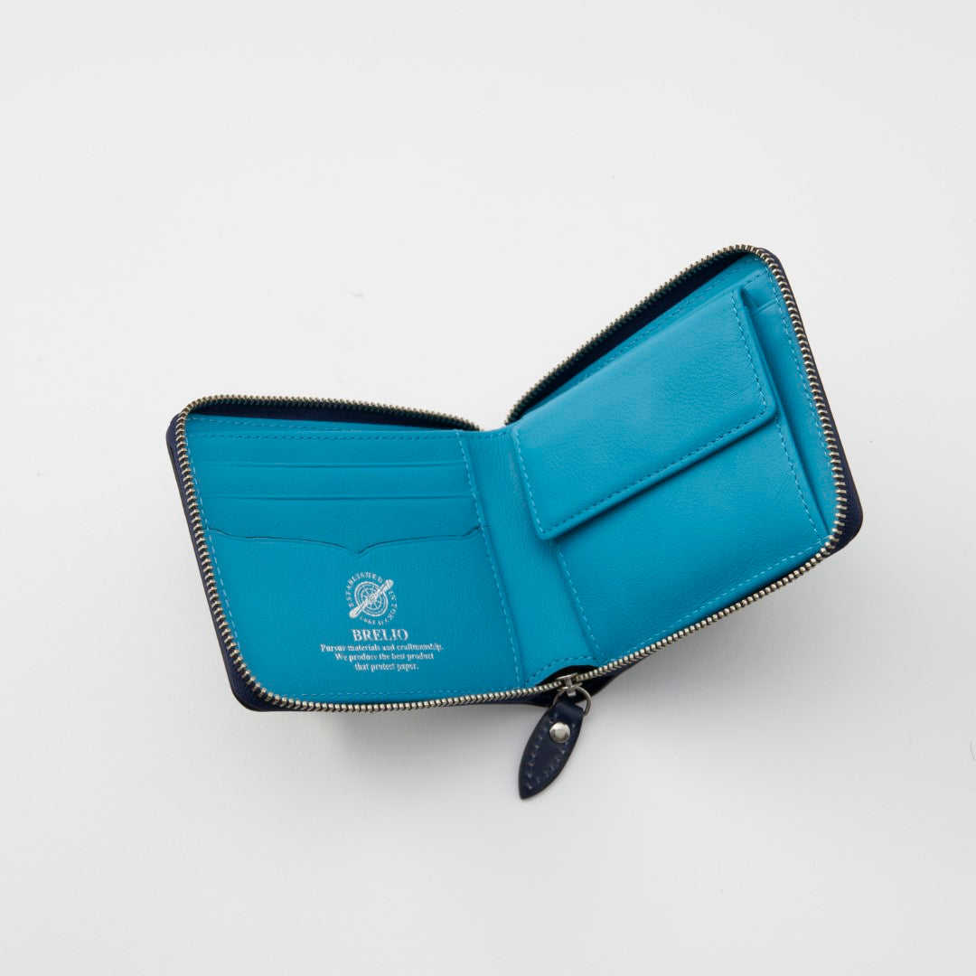 【財布】BRELIO ATLANTIC LABEL｜Round Zip Wallet Cordovan