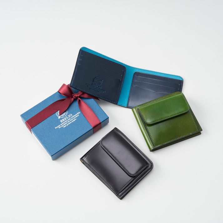 ブレイリオ アトランティックレーベル Smart Bi-Fold Wallet with Coin Purse Cordovan