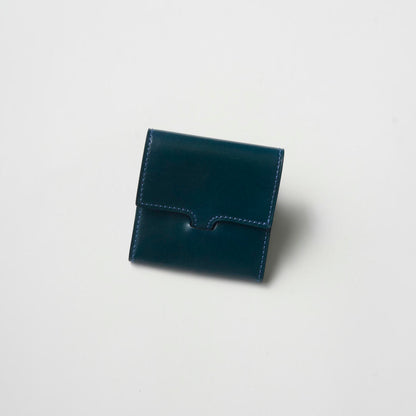 ODORU OLIVE LABEL コードバン×ALASKA 小銭入れ “KAKUSHI” オアシスブルー