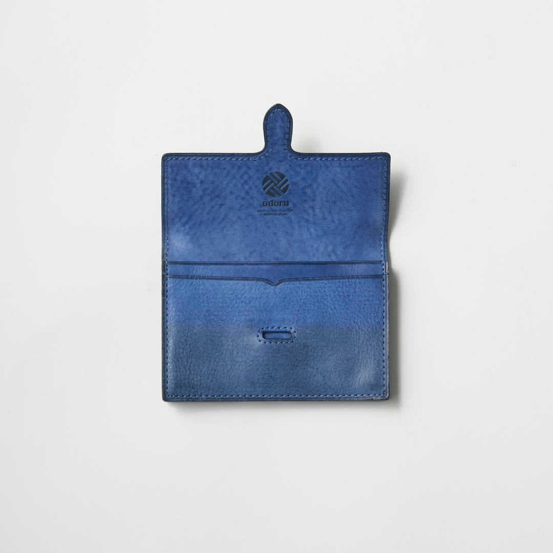 DORU OLIVE LABELコードバン×ALASKA 名刺入れ KAKUSHI オアシスブルー 内装