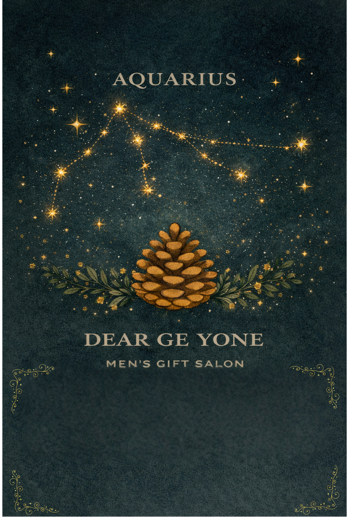 【バースデーカード】1月 みずがめ座 夜空に浮かぶ、言葉のひかり｜誕生日に想いを添える無料サービス (コピー)