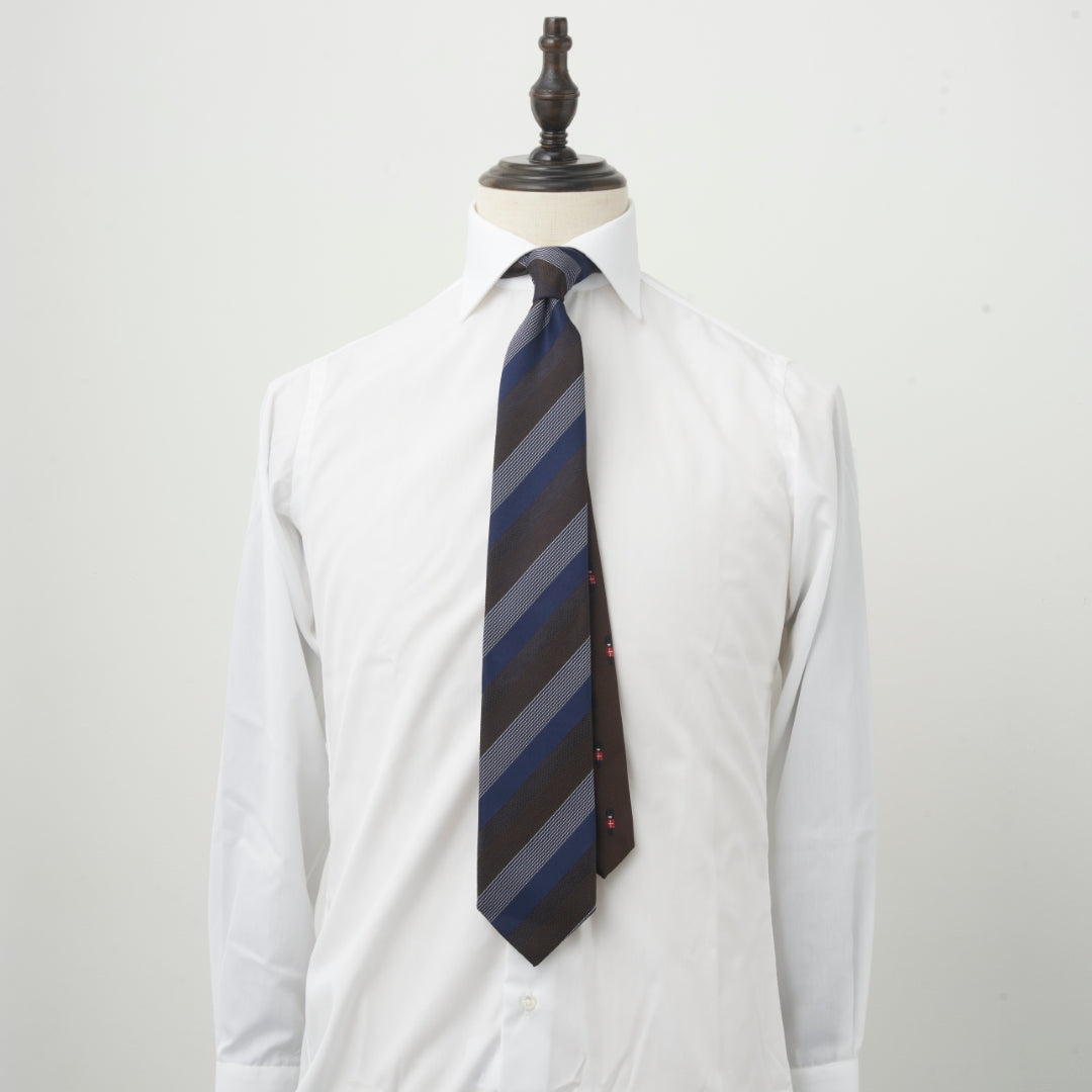 【ネクタイ】Aquascutum｜クレリック ストライプ ロンドンガース チャイロ