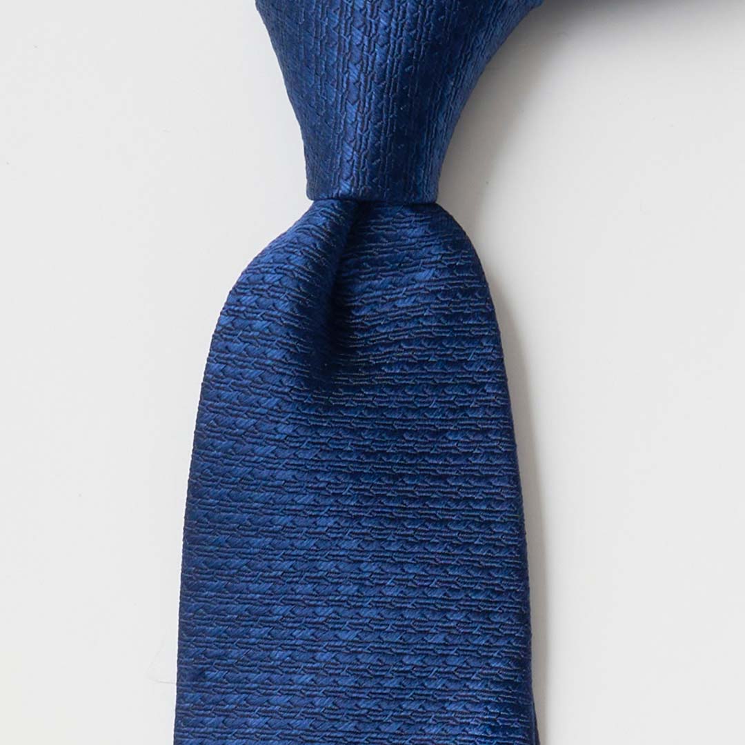 【ネクタイ】Aquascutum｜ ラペルピン BOXセット ハウンドツゥース/テディベアモチーフ クレリックタイ ダルブルー ブルー ノットアップ