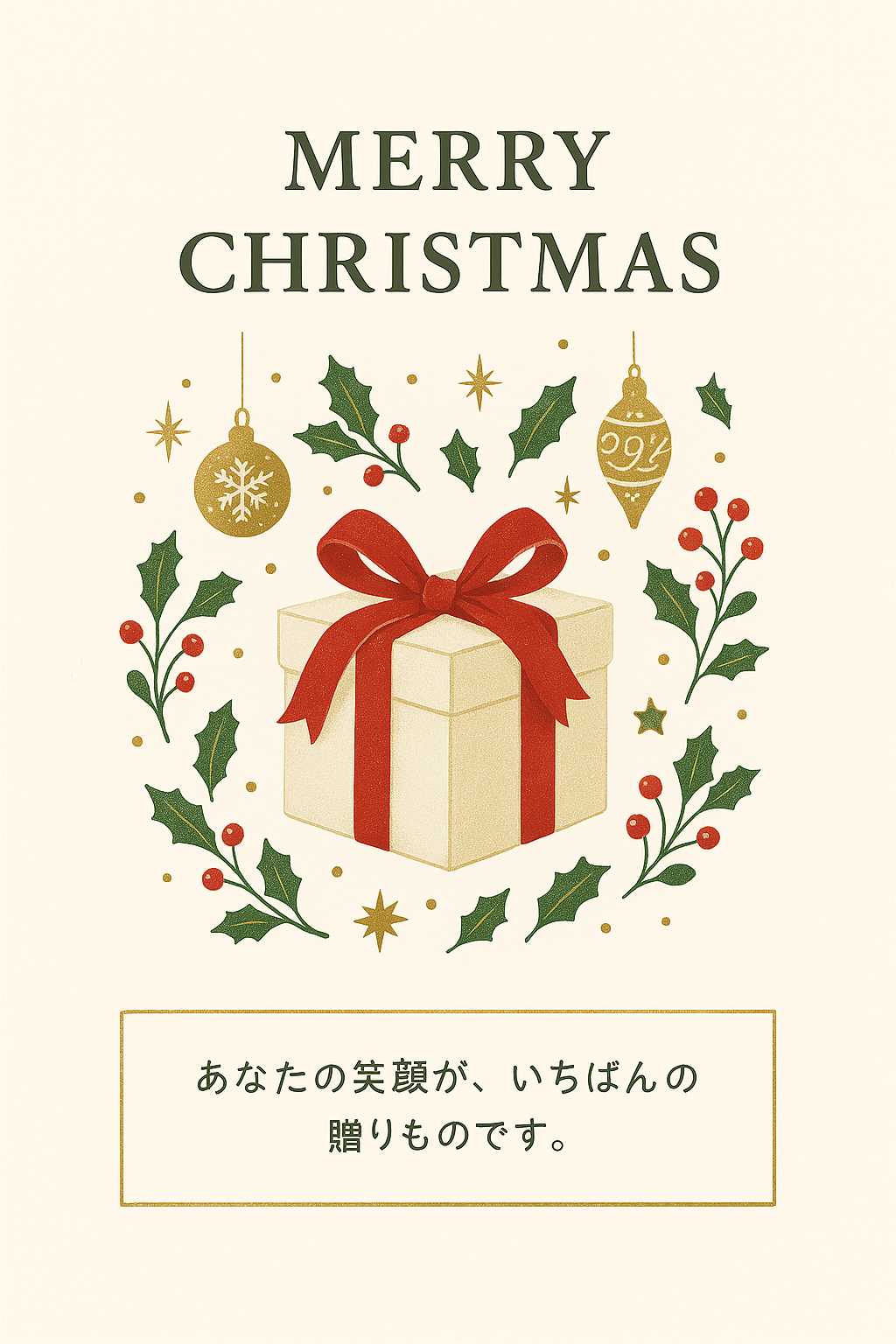 【クリスマス メッセージカード】12月限定 聖夜の煌めき｜クリスマスに想いを添える無料サービス