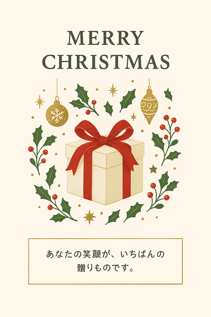 【クリスマス メッセージカード】12月限定 聖夜の煌めき｜クリスマスに想いを添える無料サービス