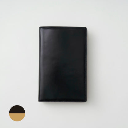 【手帳】BRELIO ATLANTIC LABEL（ブレイリオアトランティックレーベル）｜Personal Organizer 20mm Cordovan ブラック×ベージュ 外装