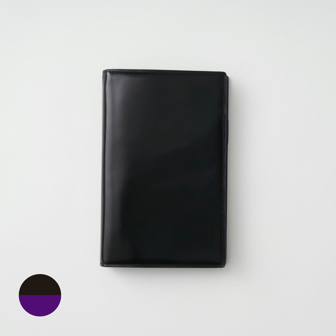 【手帳】BRELIO ATLANTIC LABEL（ブレイリオアトランティックレーベル）｜Personal Organizer 20mm Cordovan ブラック×パープル 外装