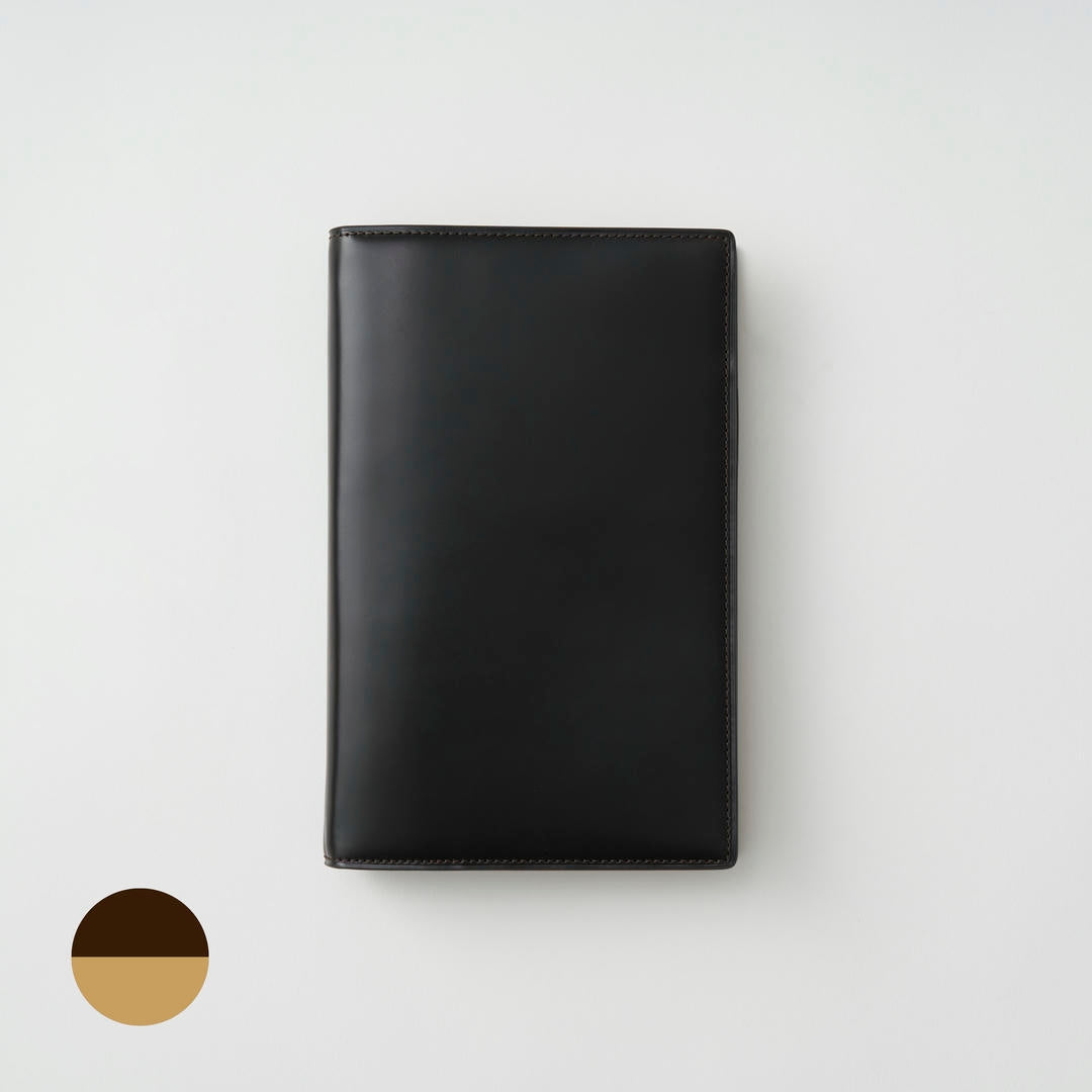 【手帳】BRELIO ATLANTIC LABEL（ブレイリオアトランティックレーベル）｜Personal Organizer 20mm Cordovan ブチョコ×ベージュ 外装
