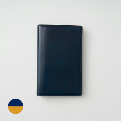 【手帳】BRELIO ATLANTIC LABEL（ブレイリオアトランティックレーベル）｜Personal Organizer 20mm Cordovan ブルー×ゴールド 外装