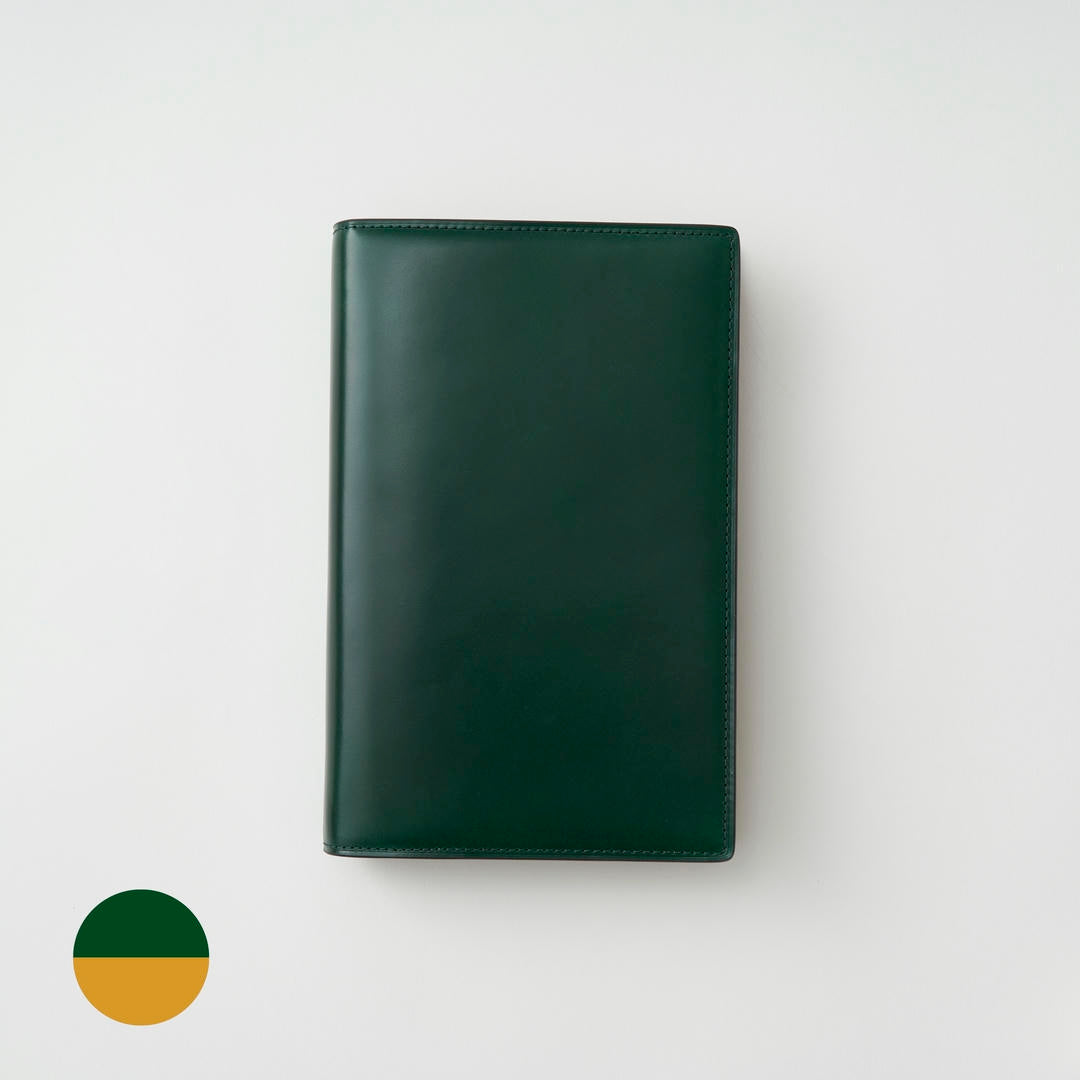 【手帳】BRELIO ATLANTIC LABEL（ブレイリオアトランティックレーベル）｜Personal Organizer 20mm Cordovan グリーン×ゴールド 外装
