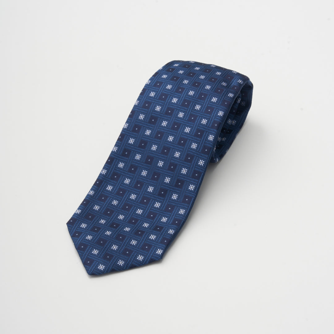 【ネクタイ】D'URBAN｜HACHIOJI 小紋 ネイビー