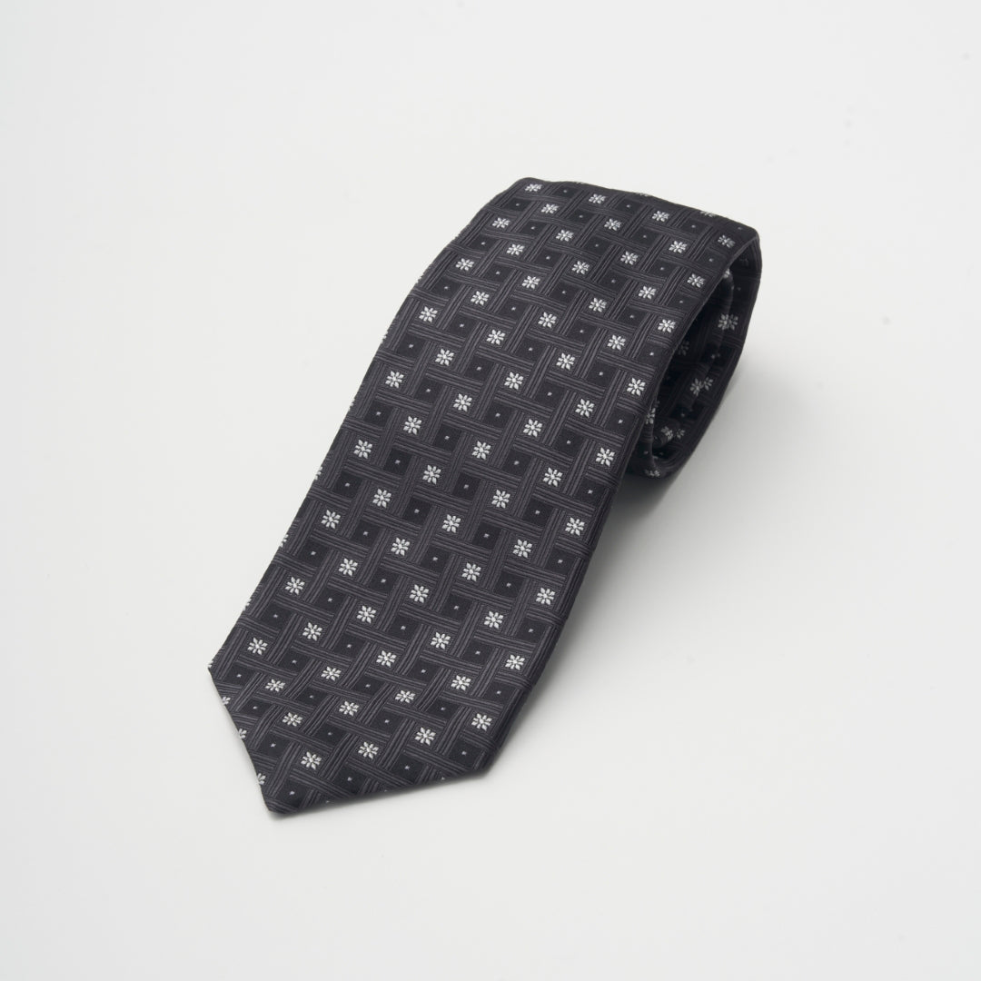 【ネクタイ】D'URBAN｜HACHIOJI 小紋 グレー