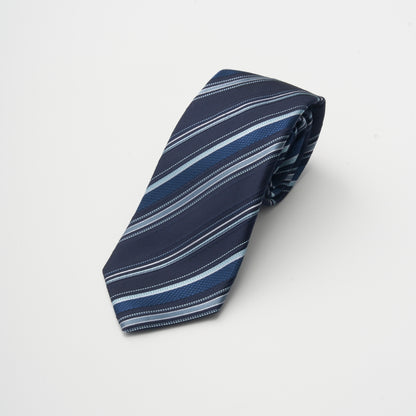 【ネクタイ】D'URBAN｜HACHIOJI ストライプ ターコイズ