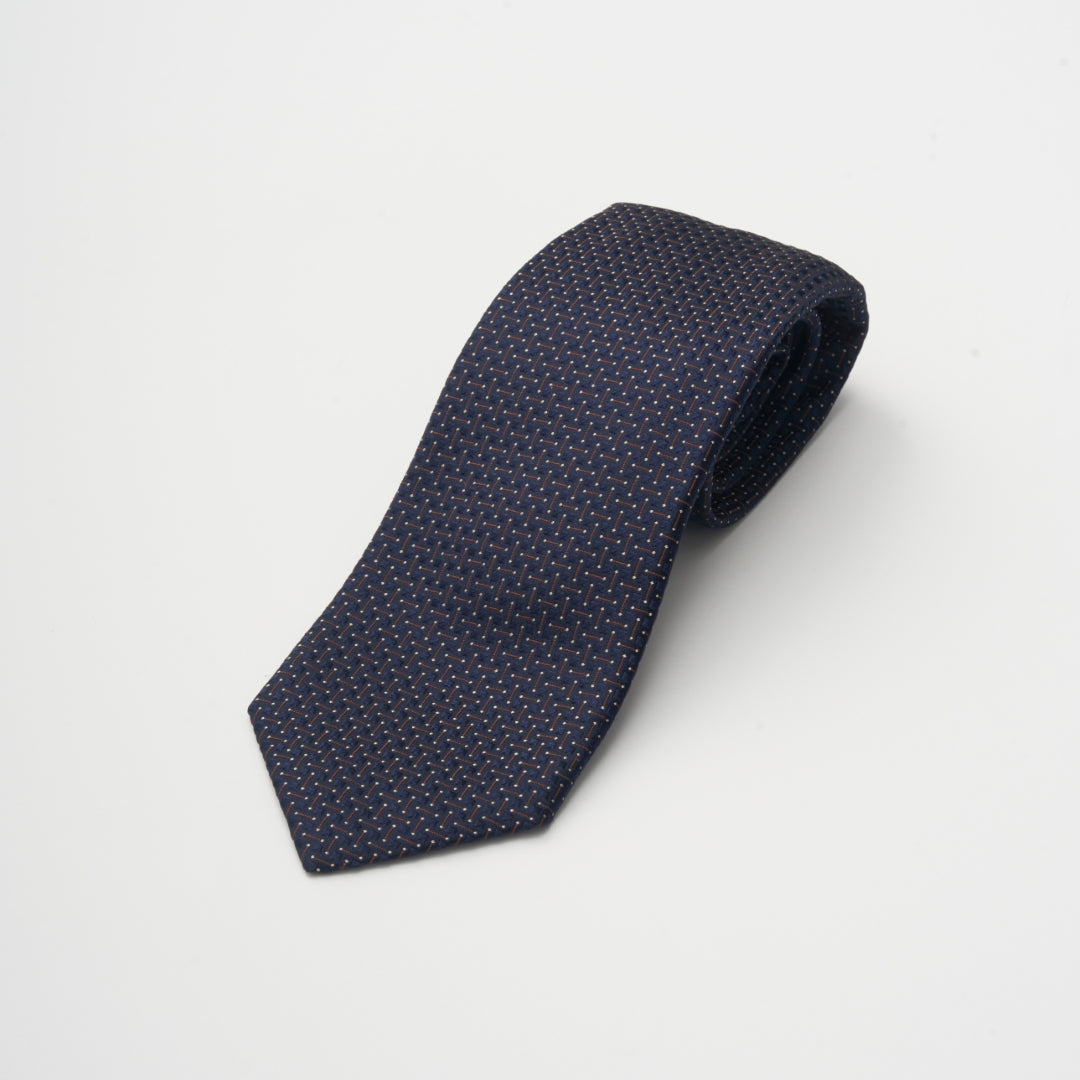 【ネクタイ】D'URBAN｜HACHIOJI マイクロ ダークネイビー