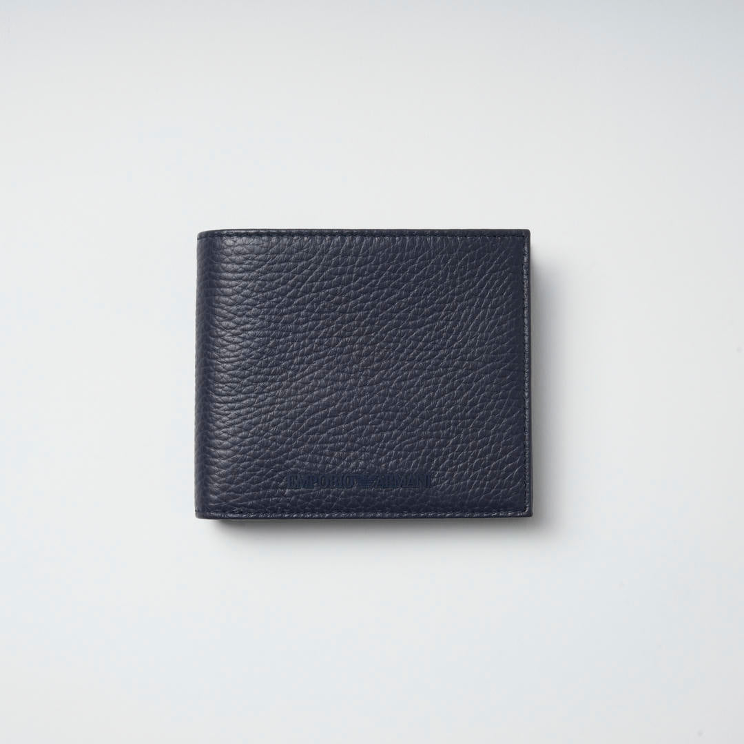 財布】EMPORIO ARMANI 折財布 ロゴラバー｜洗練デザインが光る上質