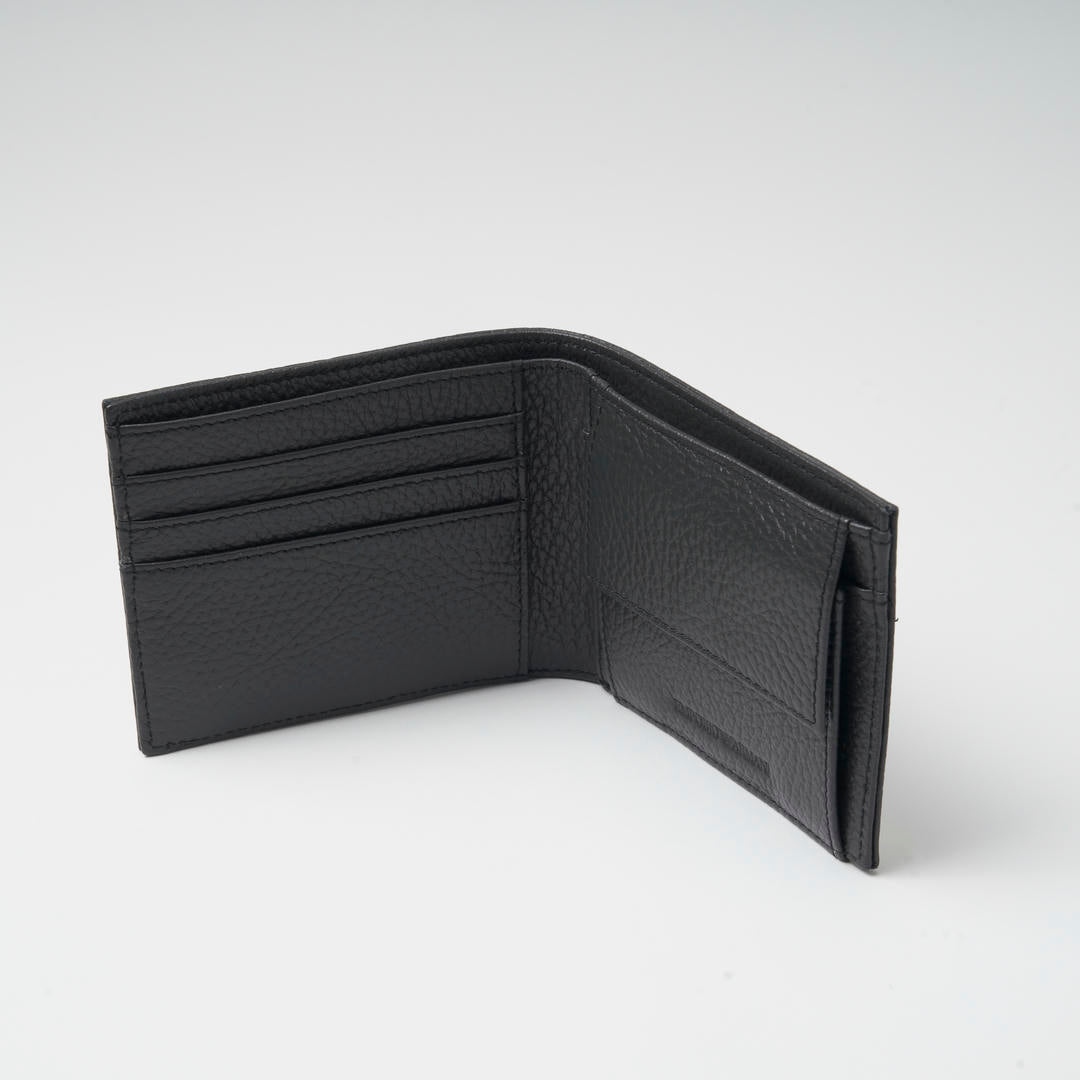 財布】EMPORIO ARMANI 折財布 ロゴラバー｜洗練デザインが光る上質