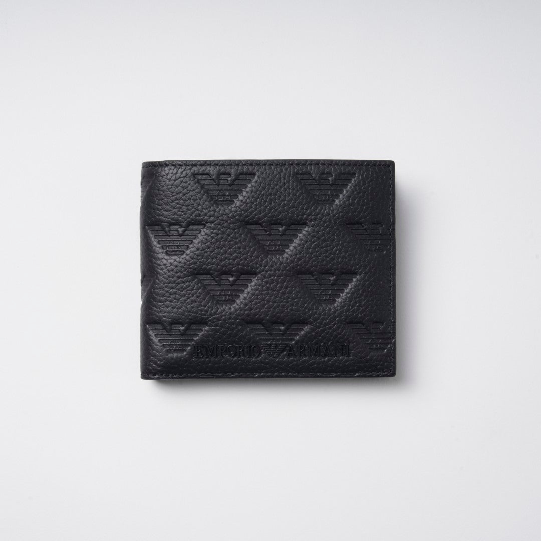 財布】エンポリオアルマーニ 二つ折財布 イーグルスタンプ｜手のひらに