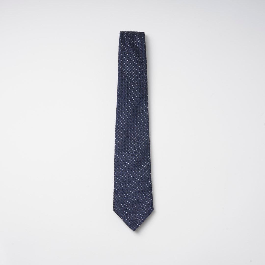 【ネクタイ】EMPORIO ARMANI｜マイクロパターン ネイビー 紺